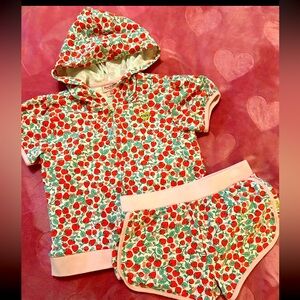 NEW Juicy Couture Kids 8/10 Strawberry Short set